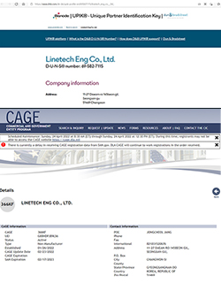 DUNS NUMBER (International Business Identifier) U.S. Federal Procurement Integrated Management System CAGE Registration